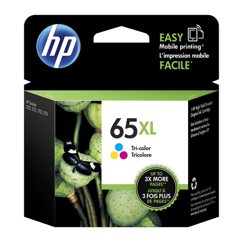 HP 65XL N9K03AN Tri-Color Ink Cartridge High Yield - Genuine OEM