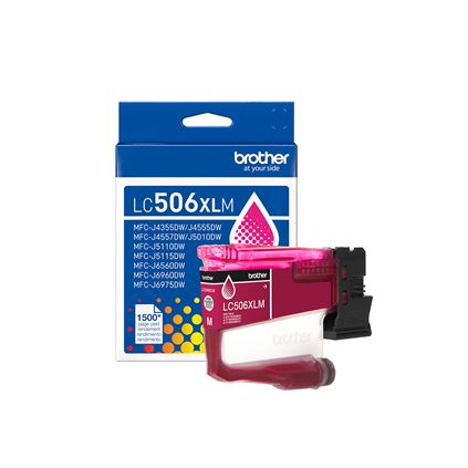 Brother LC506XLM Magenta Ink Cartridge High Yield - Genuine OEM