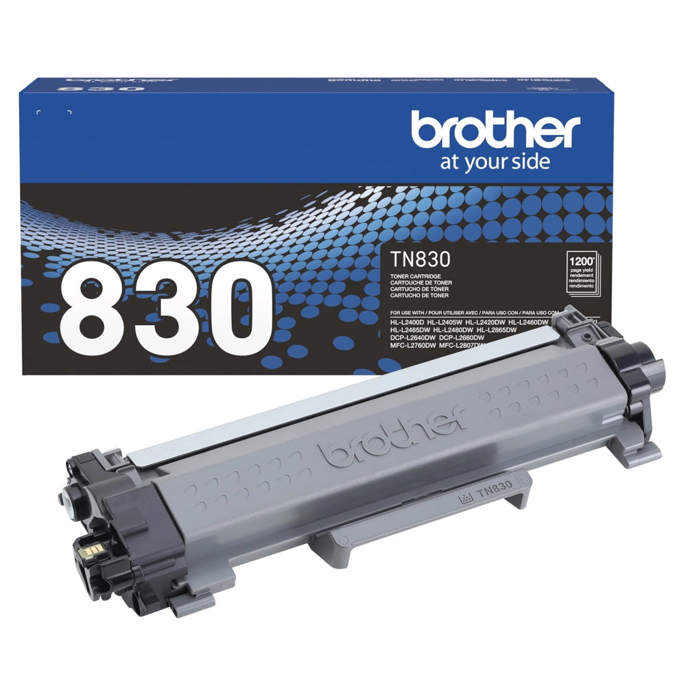 Brother TN830 Black Toner Cartridge - Genuine OEM