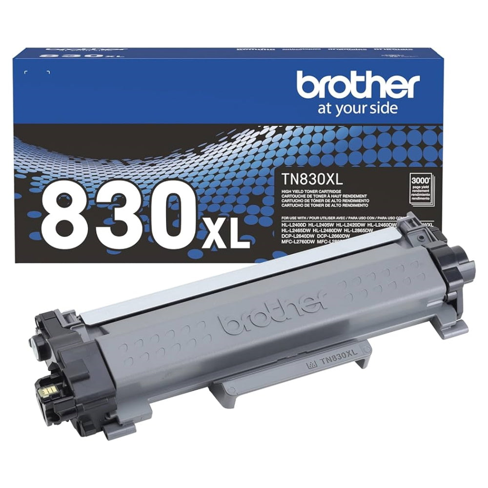 Brother TN830XL Black Toner Cartridge High Yield - Genuine OEM