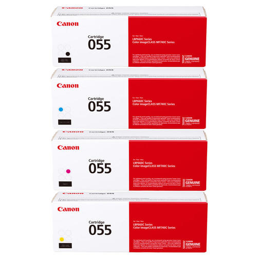 Canon 055 Toner Cartridges Pack of 4 - Genuine OEM
