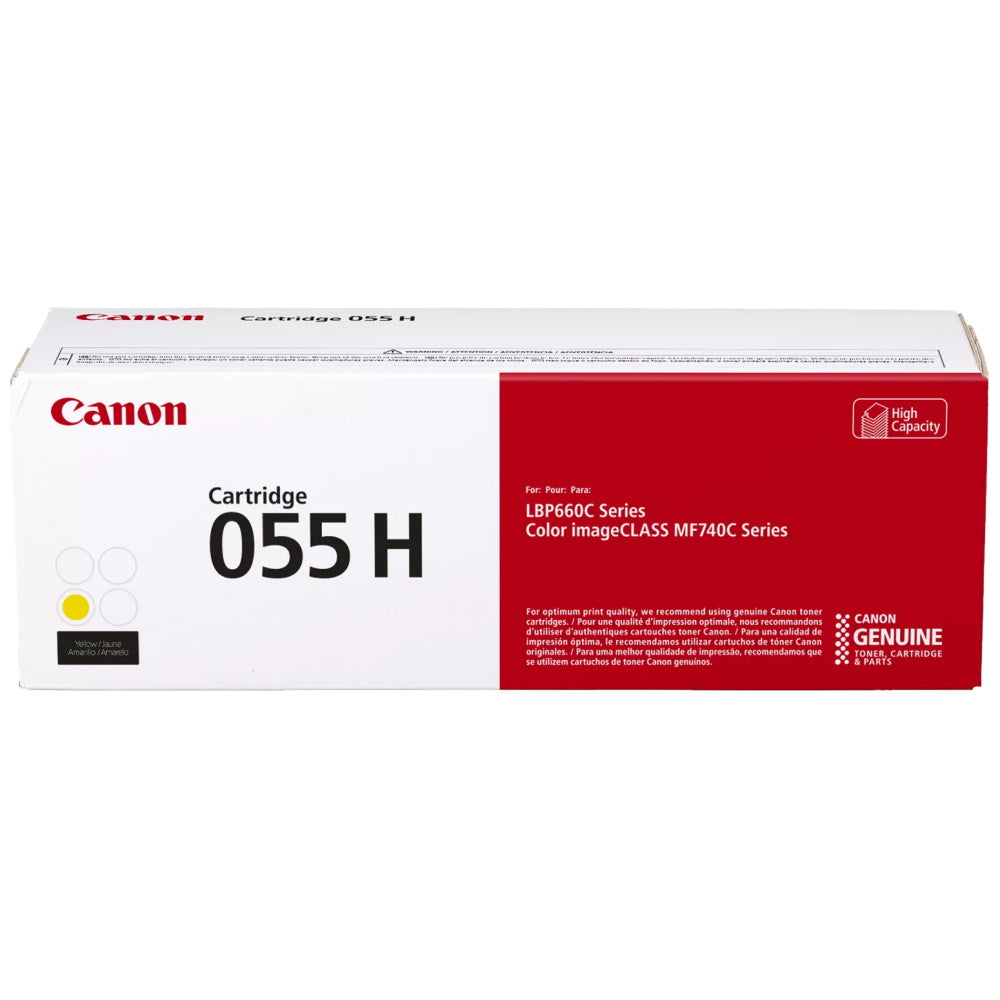 Canon 055H 3017C001 Yellow Toner Cartridge High Yield - Genuine OEM