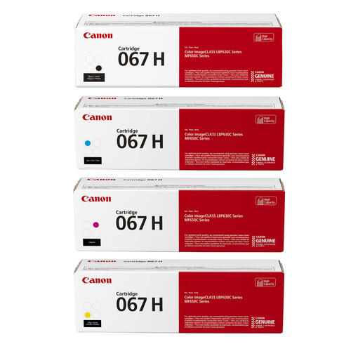 Canon 067H Toner Cartridges High Yield Pack of 4 - Genuine OEM