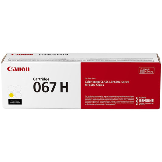 Canon 067H 5103C001 Yellow Toner Cartridge High Yield - Genuine OEM