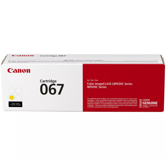 Canon 067 5099C001 Yellow Toner Cartridge - Genuine OEM