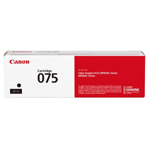 Canon 075 6365C001 Black Toner Cartridge - Genuine OEM