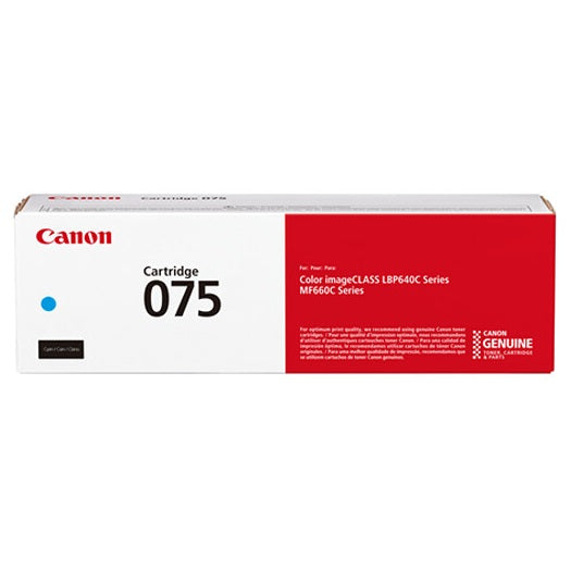 Canon 075 6364C001 Cyan Toner Cartridge - Genuine OEM