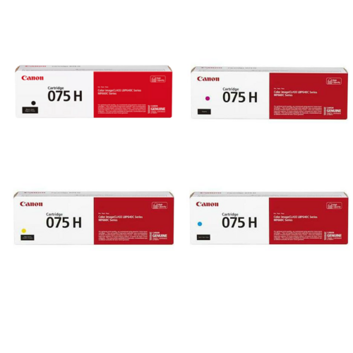 Canon 075H oner Cartridges High Yield Pack of 4 - Genuine OEM