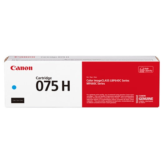 Canon 075H 6368C001 Cyan Toner Cartridge High Yield - Genuine OEM