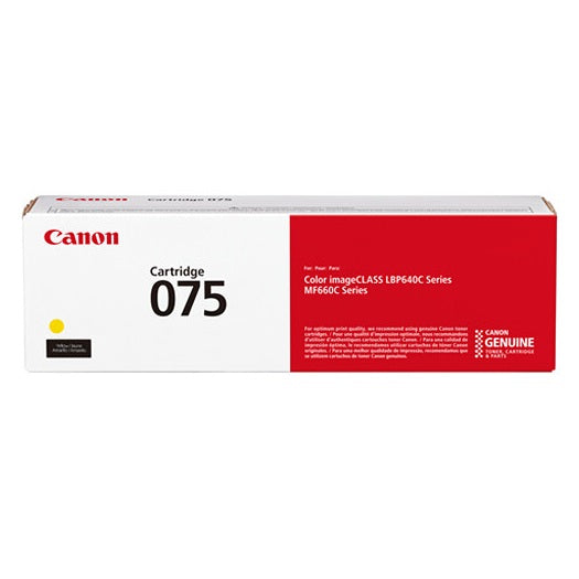 Canon 075 6362C001 Yellow Toner Cartridge - Genuine OEM