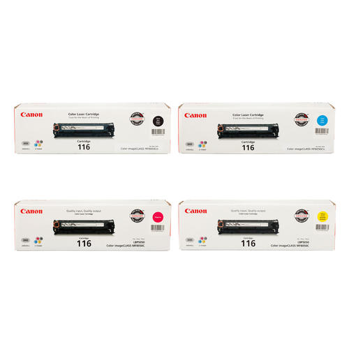 Canon 116 Toner Cartridges Pack of 4 - Genuine OEM