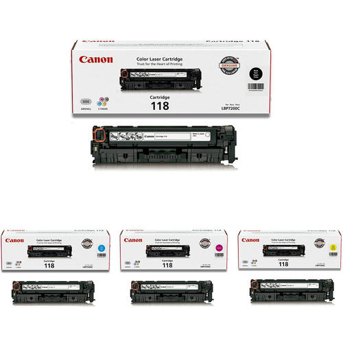 Canon 118 Toner Cartridges Pack of 4 - Genuine OEM
