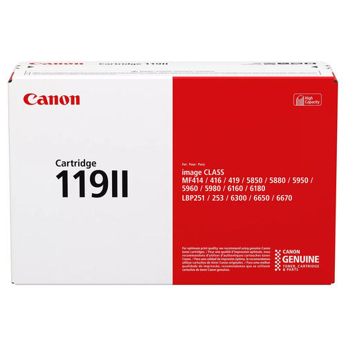 Canon 119X 3480B001AA Black Toner Cartridge High Yield - Genuine OEM