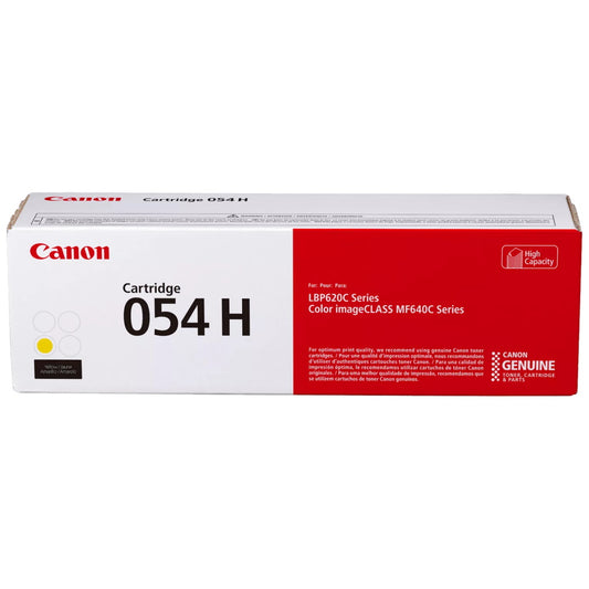 Canon 054H 3025C001 Yellow Toner Cartridge High Yield - Genuine OEM