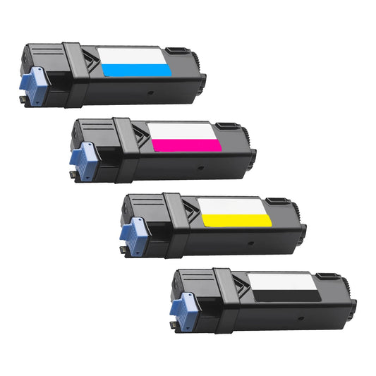 Dell 331-0716 331-0717 331-0718 331-0719 Toner Cartridges High Yield Pack of 4