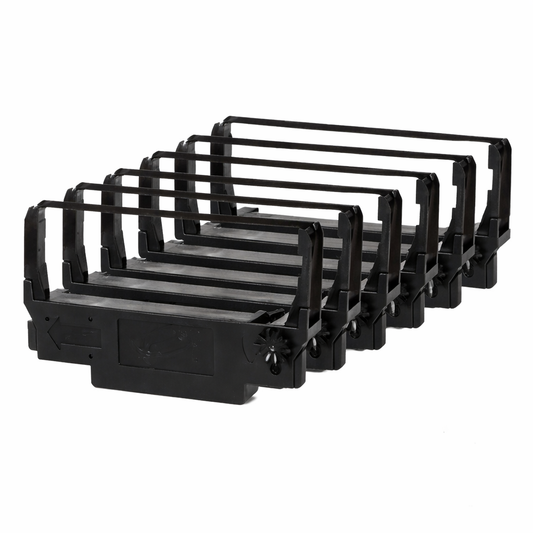 Epson ERC-30, ERC-34, ERC-38 Black & Red Ribbon Cartridge 6pcs Pack