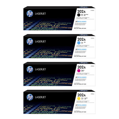 HP 202A Toner Cartridges Pack of 4 - Genuine OEM