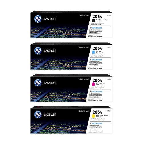 HP 206A Toner Cartridges Pack of 4 - Genuine OEM