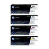 HP 206X Toner Cartridges High Yield Pack of 4 - Genuine OEM
