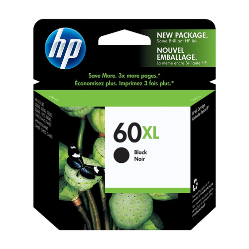 HP 60XL CC641WN Black Ink Cartridge High Yield - Genuine OEM