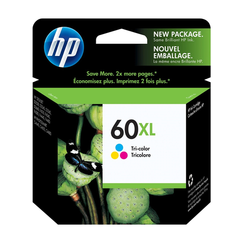 HP 60XL CC644WN Tri-Color Ink Cartridge High Yield - Genuine OEM