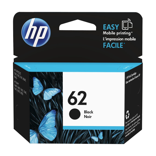 HP 62 C2P04AN Black Ink Cartridge - Genuine OEM