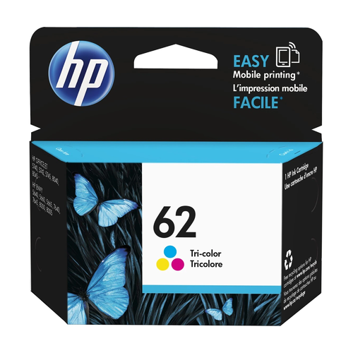 HP 62 C2P06AN Tri-Color Ink Cartridge - Genuine OEM