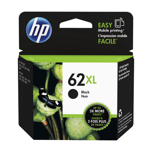 HP 62XL C2P05AN Black Ink Cartridge High Yield - Genuine OEM