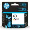 HP 63 F6U61AN Original Tri-Color Ink Cartridge - Genuine OEM