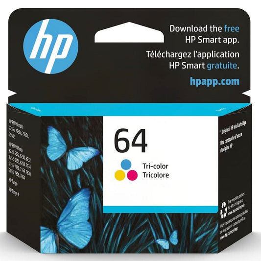HP 64 N9J89AN Tri-Color Ink Cartridge - Genuine OEM