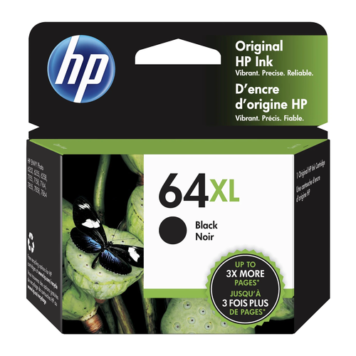 HP 64XL N9J92AN Black Ink Cartridge High Yield - Genuine OEM