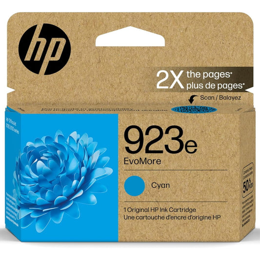 HP 923e 4K0T4LN EvoMore Cyan Ink Cartridge High Yield - Genuine OEM