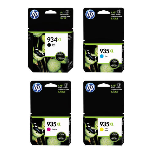 HP 934XL 935XL Ink Cartridge High Yield Pack of 4 - Genuine OEM