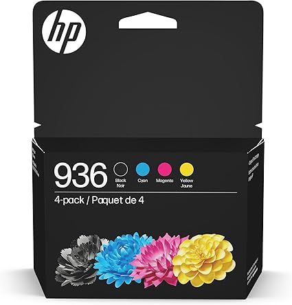 HP 936 Ink Cartridges Pack of 4 - Genuine OEM