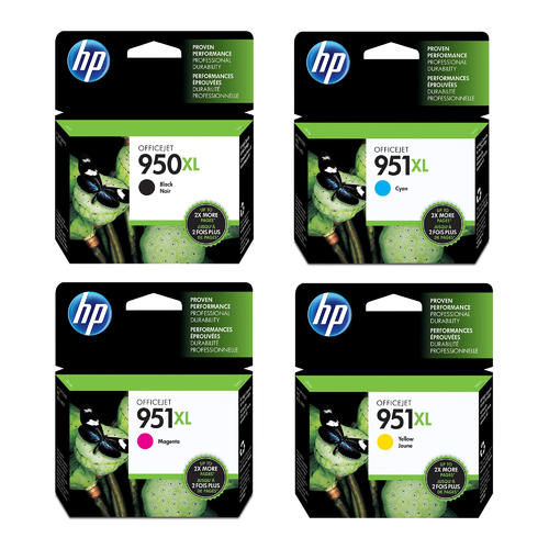 HP 950XL 951XL Ink Cartridge High Yield Pack of 4 - Genuine OEM