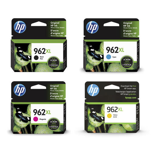 HP 962XL Ink Cartridges High Yield Pack of 4 - Genuine OEM