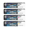 HP 972A Ink Cartridges Pack of 4 - Genuine OEM