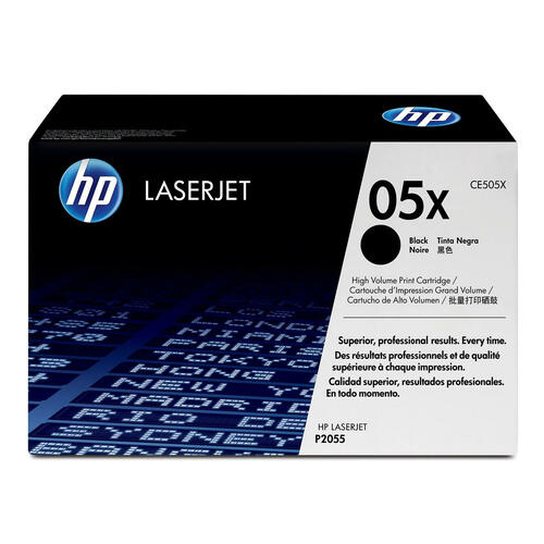 HP 05X CE505X Black Toner Cartridge High Yield - Genuine OEM