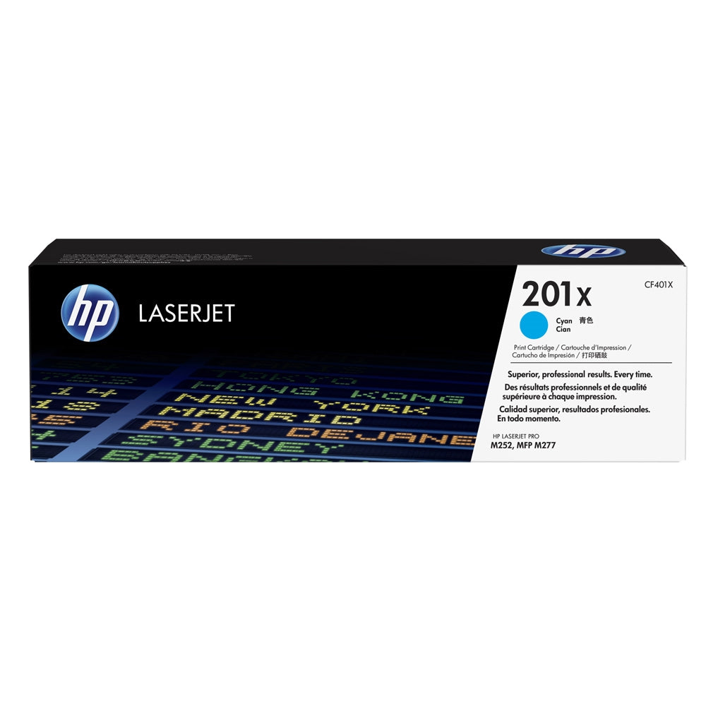 HP 201X CF401X Cyan Toner Cartridge High Yield - Genuine OEM