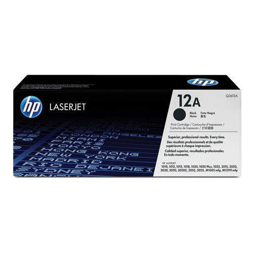HP 12A Q2612A Black Toner Cartridge - Genuine OEM