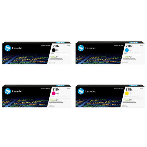 HP 218X Toner Cartridges High Yield Pack of 4 - Genuine OEM