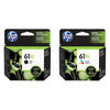 HP 61XL Black and Tri-color Ink Cartridges High Yield Pack of 2 - Genuine OEM