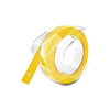 Dymo 520108 LT Embossing Labels 3/8" x 9.8', White on Yellow